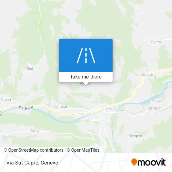 Via Sut Caprè map