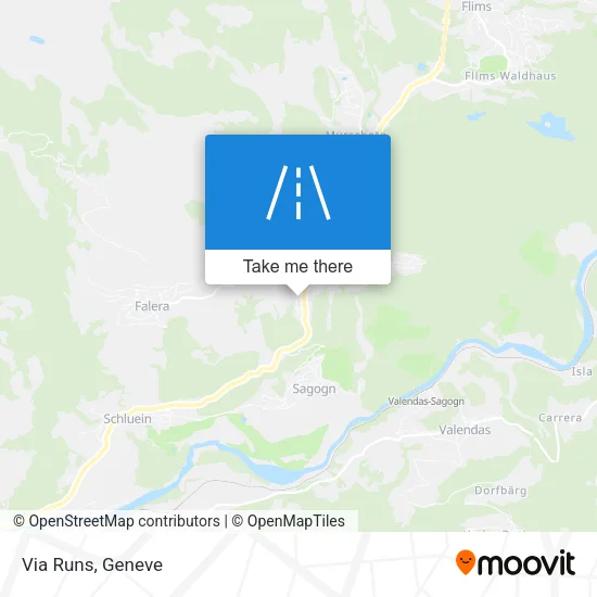 Via Runs map