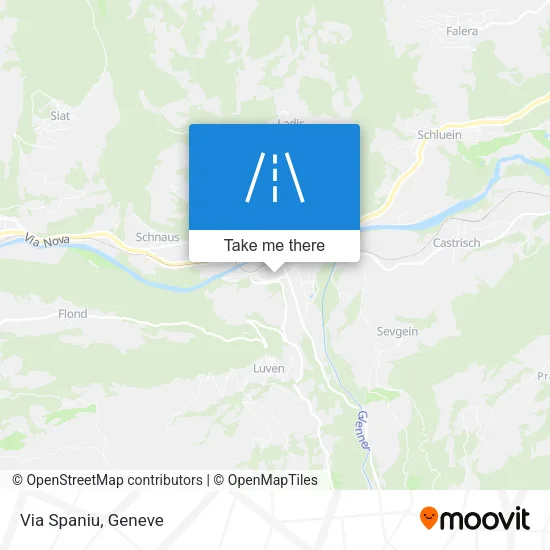 Via Spaniu map
