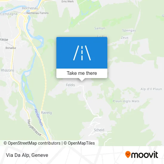 Via Da Alp map