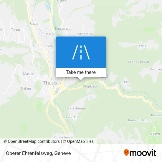 Oberer Ehrenfelsweg map