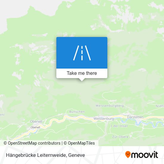 Hängebrücke Leiternweide map