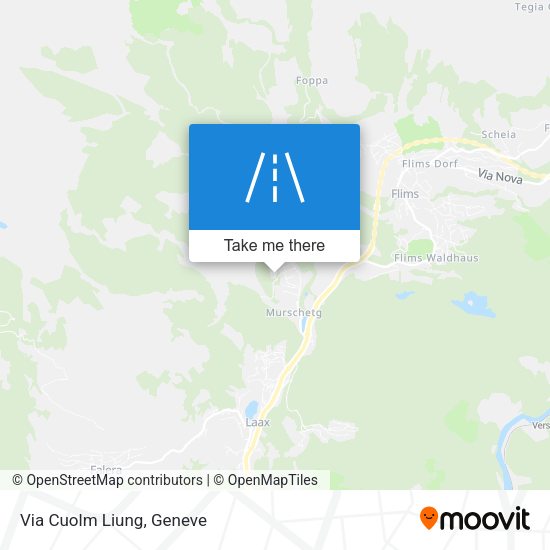 Via Cuolm Liung map