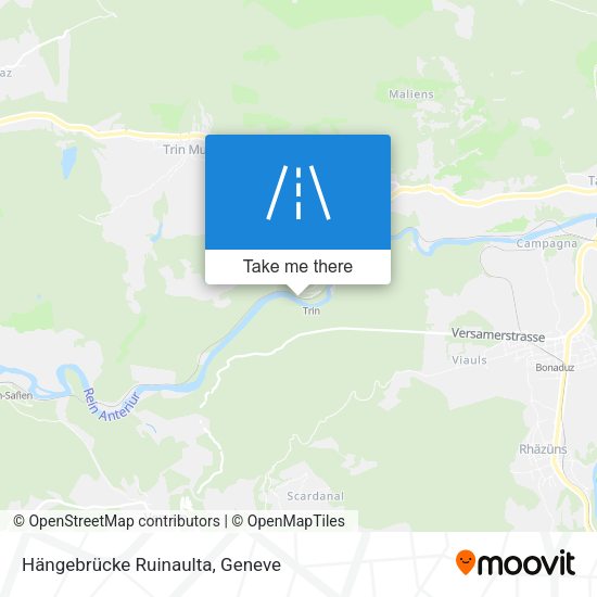 Hängebrücke Ruinaulta map