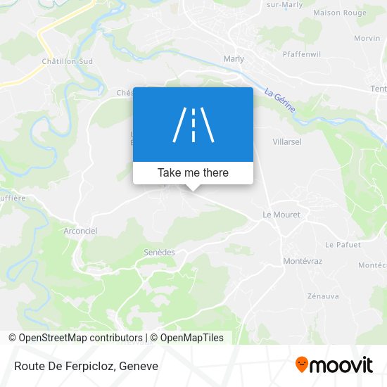 Route De Ferpicloz map