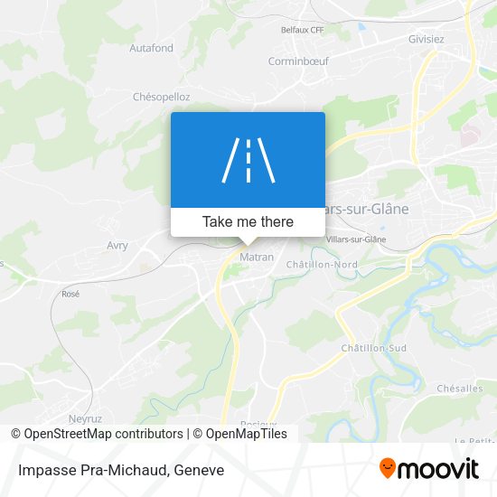 Impasse Pra-Michaud map