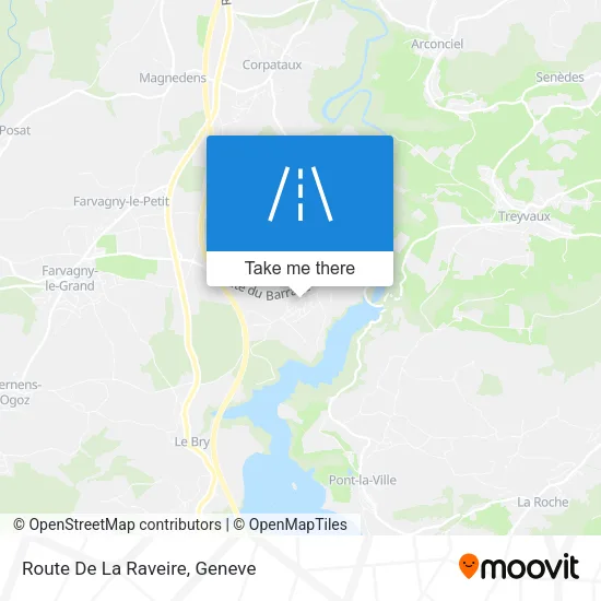 Route De La Raveire map