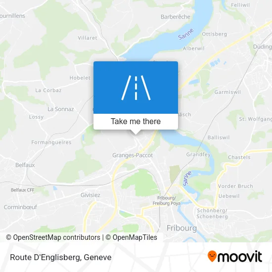 Route D'Englisberg map