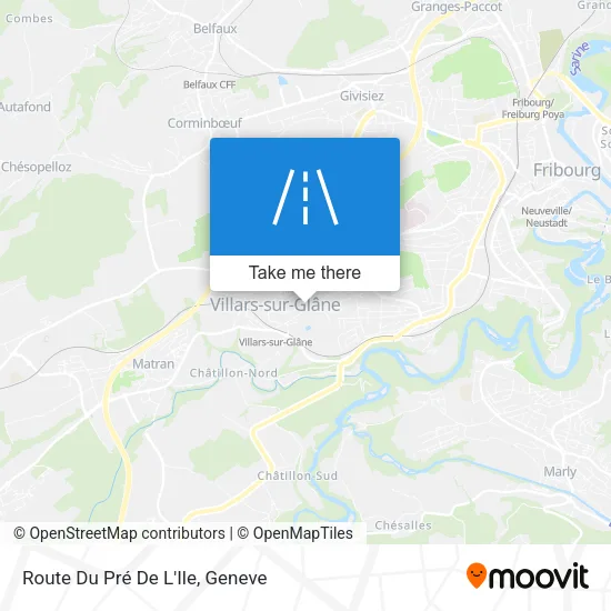 Route Du Pré De L'Ile map