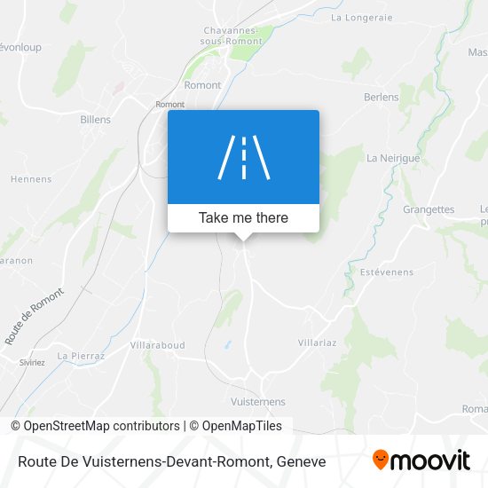 Route De Vuisternens-Devant-Romont map