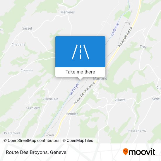 Route Des Broyons map