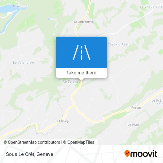 Sous Le Crêt map