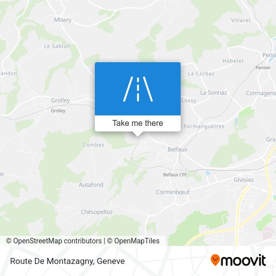 Route De Montazagny map