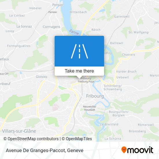 Avenue De Granges-Paccot map