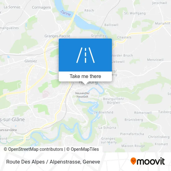Route Des Alpes / Alpenstrasse plan