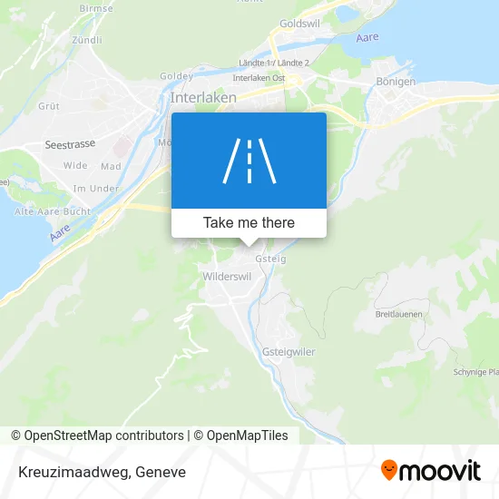 Kreuzimaadweg map