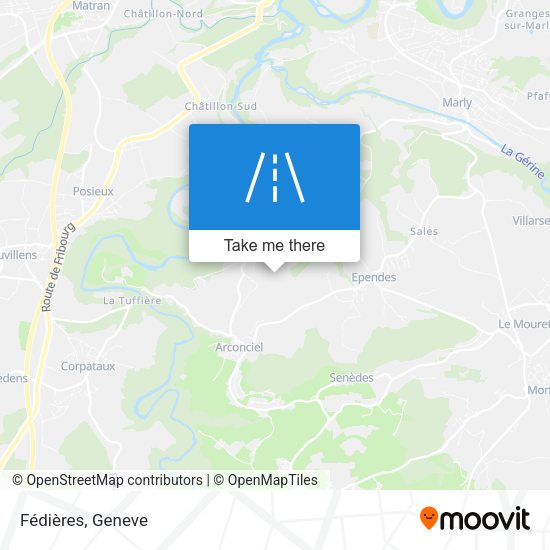 Fédières map