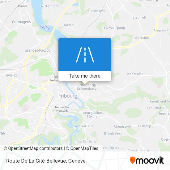Route De La Cité-Bellevue map