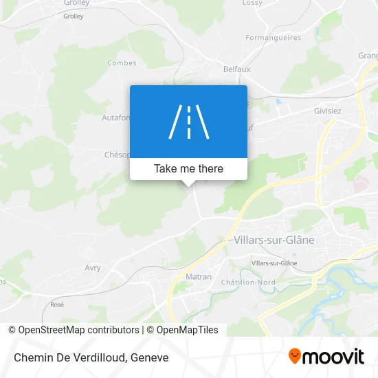 Chemin De Verdilloud map