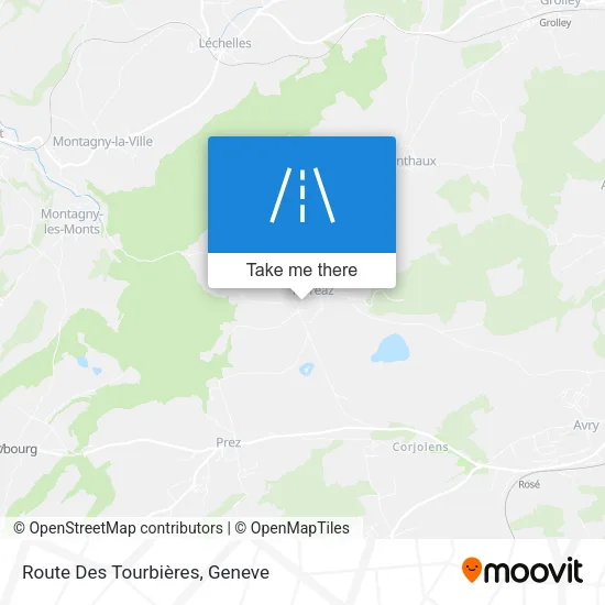 Route Des Tourbières map