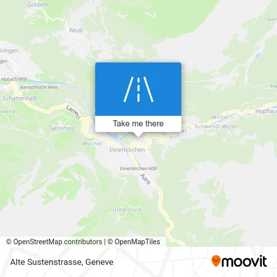 Alte Sustenstrasse map