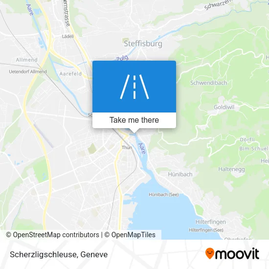 Scherzligschleuse map