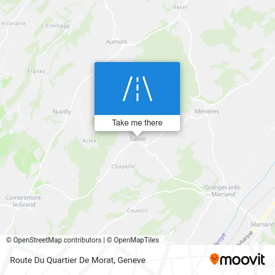 Route Du Quartier De Morat map