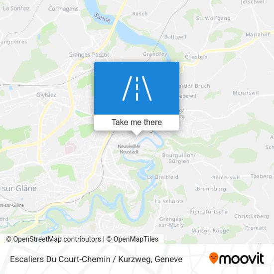 Escaliers Du Court-Chemin / Kurzweg map