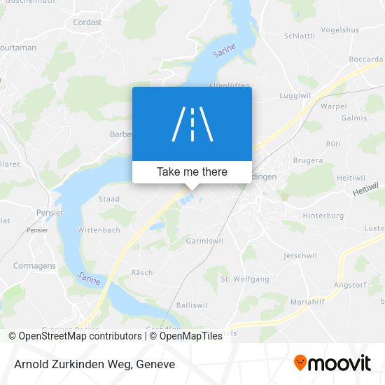 Arnold Zurkinden Weg map