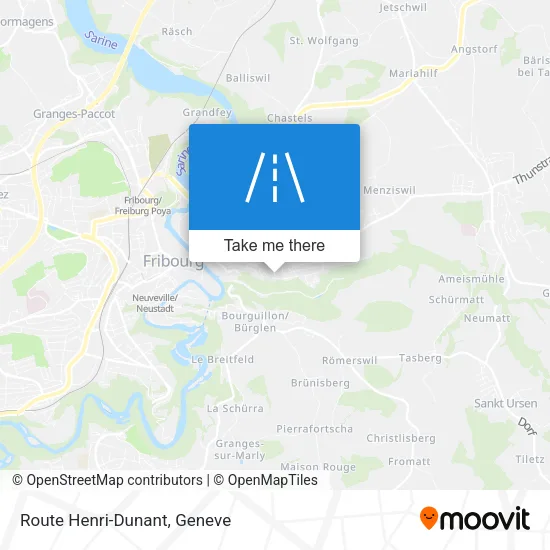Route Henri-Dunant map