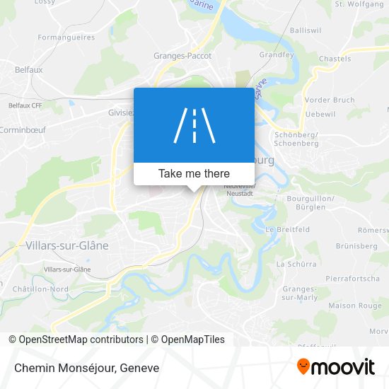 Chemin Monséjour map