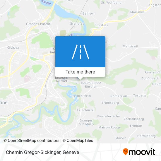 Chemin Gregor-Sickinger map