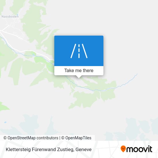 Klettersteig Fürenwand Zustieg map