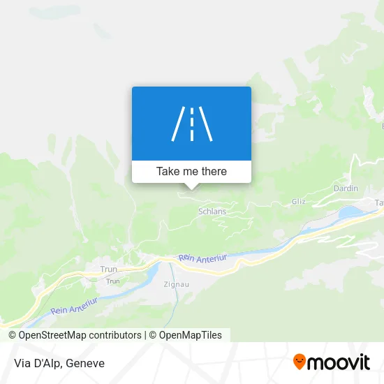 Via D'Alp map