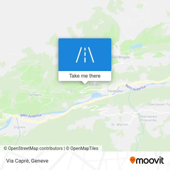 Via Caprè map