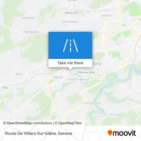 Route De Villars-Sur-Glâne plan