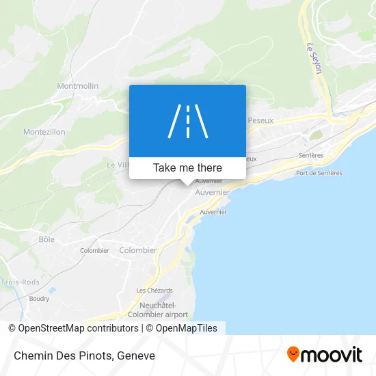 Chemin Des Pinots map