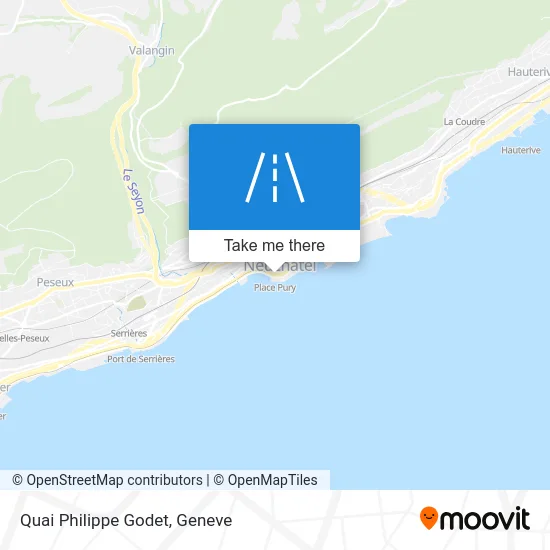 Quai Philippe Godet map