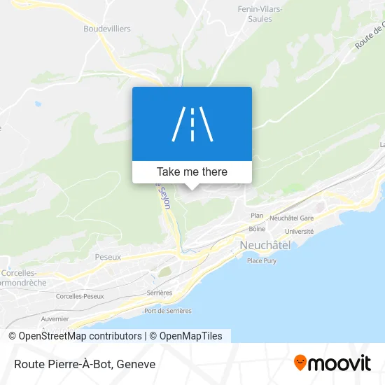 Route Pierre-À-Bot map