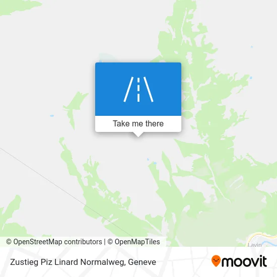 Zustieg Piz Linard Normalweg map