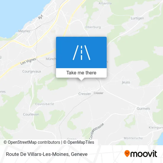 Route De Villars-Les-Moines map