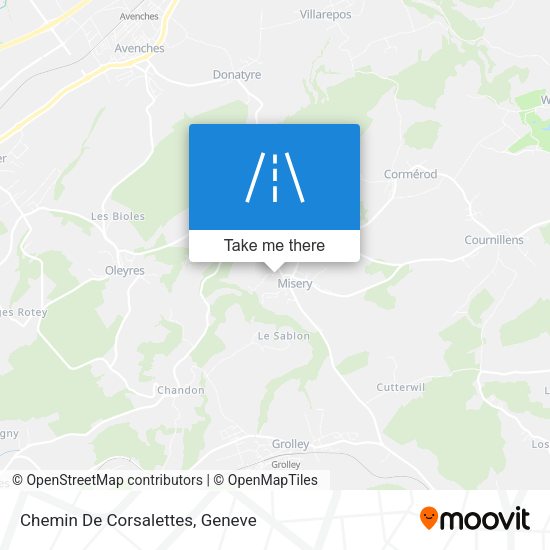 Chemin De Corsalettes map