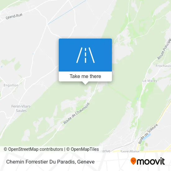 Chemin Forrestier Du Paradis map
