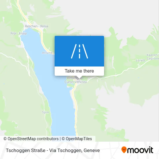 Tschoggen Straße - Via Tschoggen map