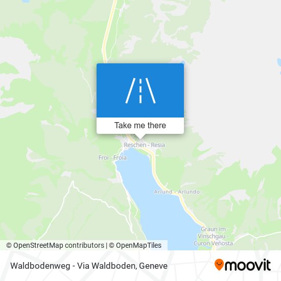 Waldbodenweg - Via Waldboden map