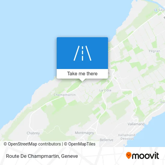 Route De Champmartin map
