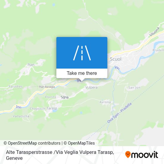 Alte Tarasperstrasse /Via Veglia Vulpera Tarasp map