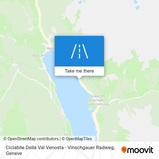 Ciclabile Della Val Venosta - Vinschgauer Radweg map