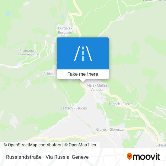 Russlandstraße - Via Russia map