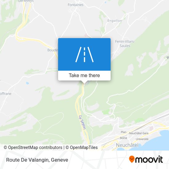 Route De Valangin map